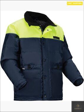 Insulated Freezer Jacket Work Utility Cold Storage 200g Thinsulate Quilted Long